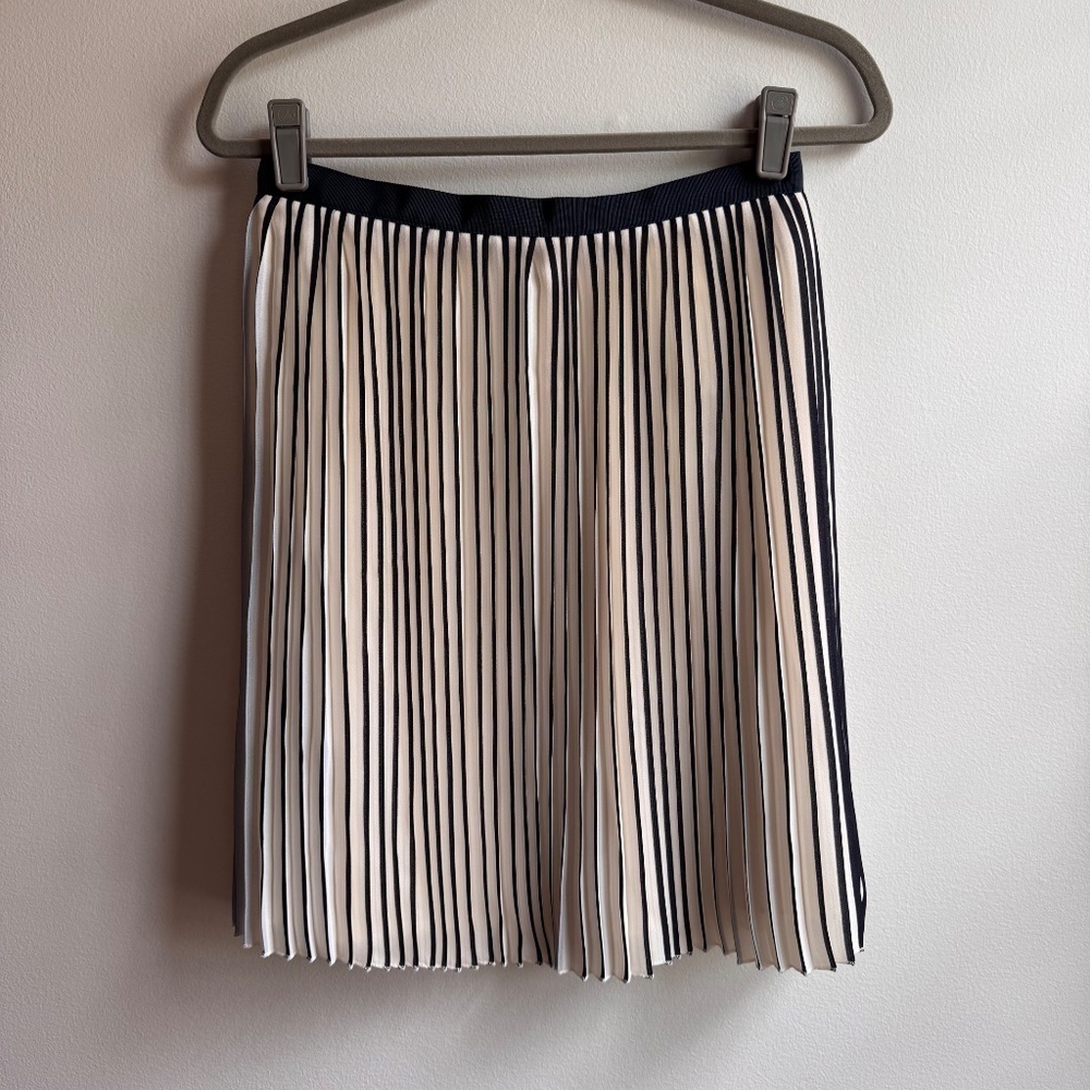 J.Crew Women's Sunburst Navy and Cream Skirt Size 2 Style A0633